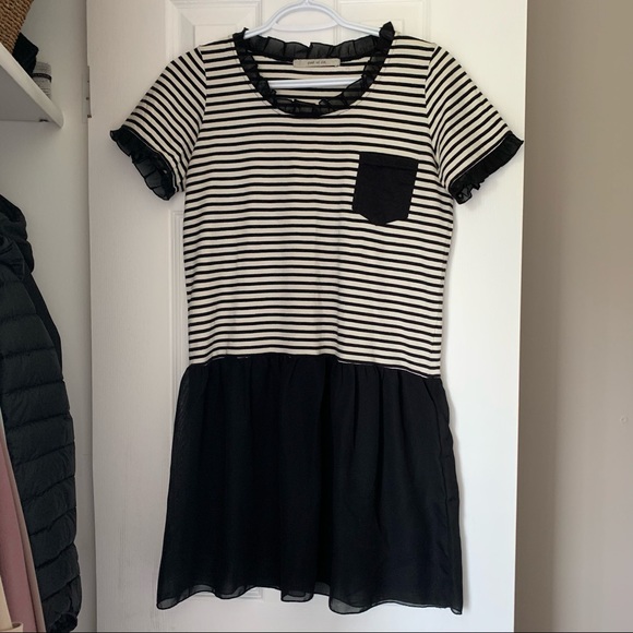 3 for $15 Pual Ce Cin Black & White Striped Dress - Picture 2 of 8